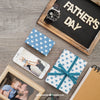 Father'S Day Composition With Chalkboard And Frame Psd