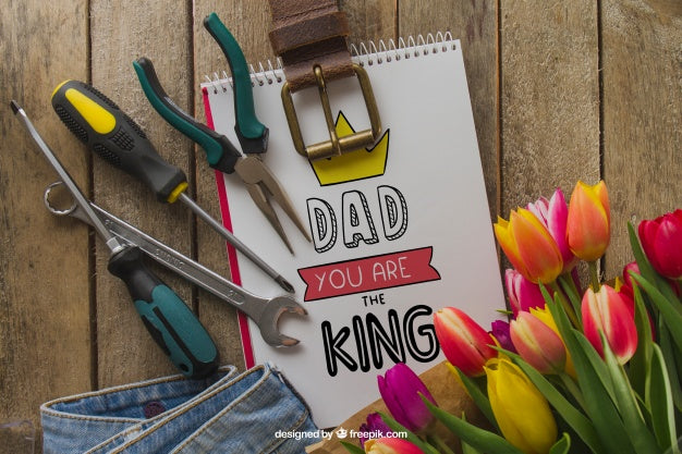 Father'S Day Composition With Tools Psd