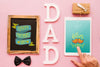 Fathers Day Mockup With Slate And Tablet Psd