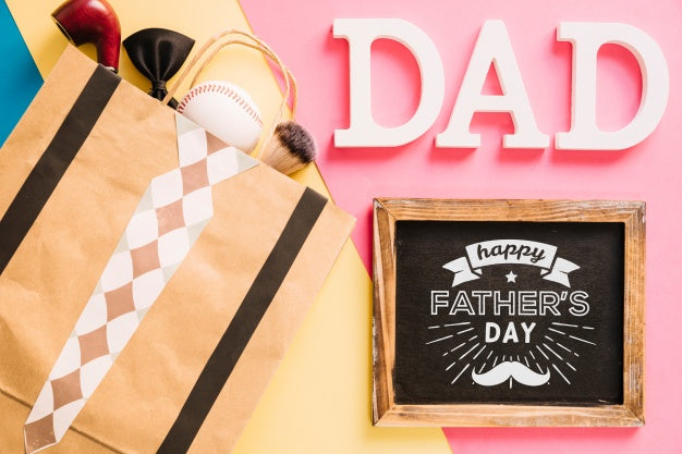 Fathers Day Mockup With Slate Psd