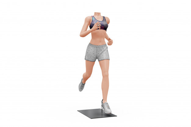 Female Sport Outfit Mock-Up Isolated Psd