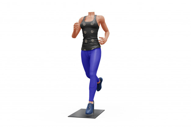 Female Sport Outfit Mock-Up Isolated Psd