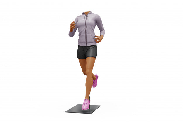 Female Sport Outfit Mock-Up Isolated Psd