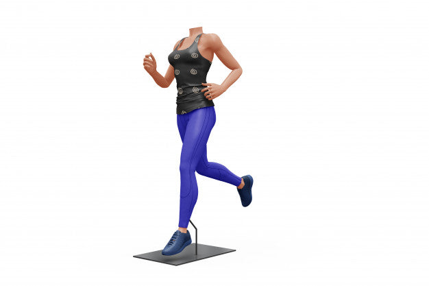 Female Sport Outfit Mock-Up Isolated Psd
