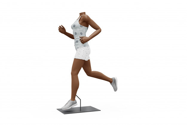 Female Sport Outfit Mock-Up Isolated Psd