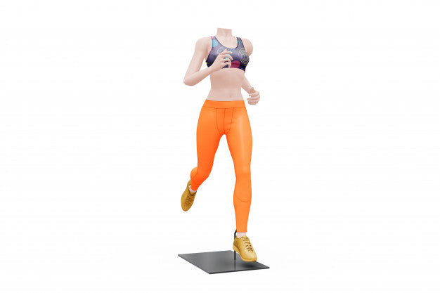 Female Sport Outfit Mock-Up Isolated Psd