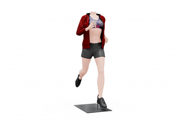 Female Sport Outfit Mock-Up Isolated Psd