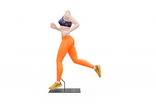 Female Sport Outfit Mock-Up Isolated Psd