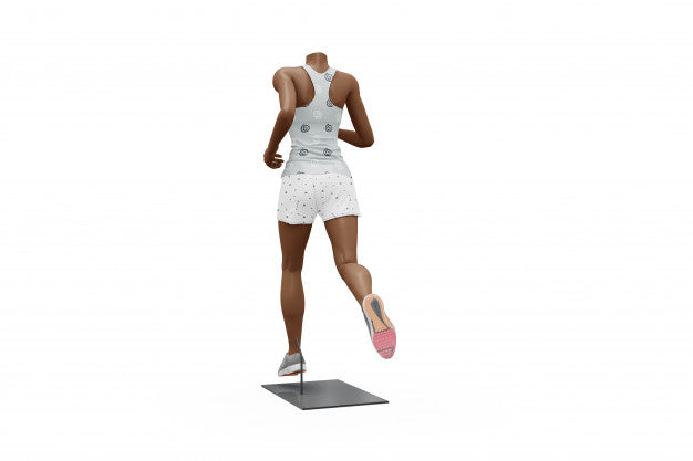 Female Sport Outfit Mock-Up Isolated Psd