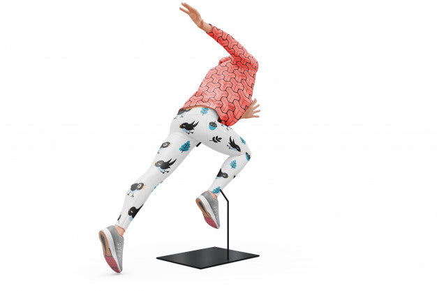 Female Sport Outfit Mock-Up Isolated Psd