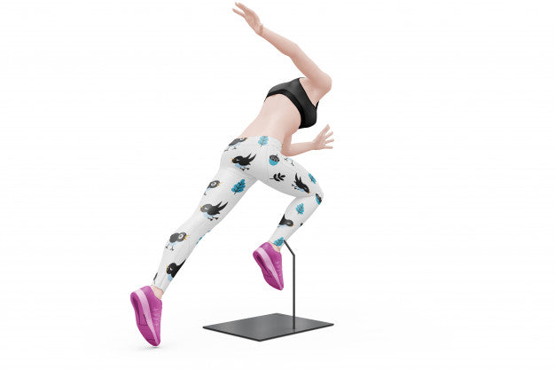 Female Sport Outfit Mock-Up Isolated Psd