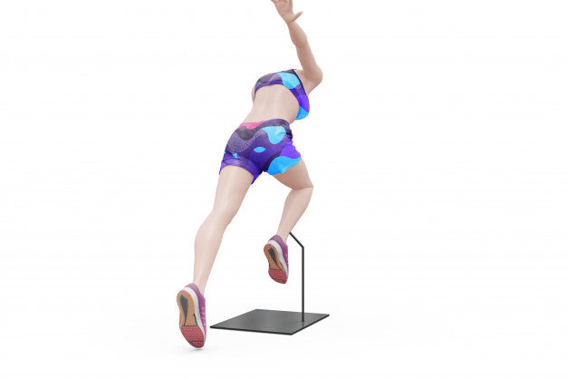 Female Sport Outfit Mock-Up Isolated Psd