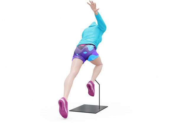 Female Sport Outfit Mock-Up Isolated Psd