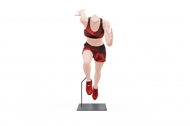 Female Sport Outfit Mock-Up Isolated Psd