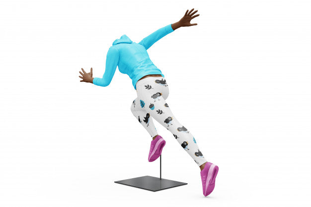 Female Sport Outfit Mock-Up Isolated Psd