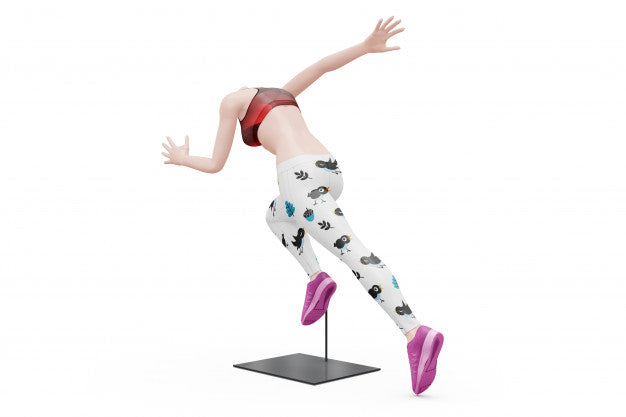 Female Sport Outfit Mock-Up Isolated Psd