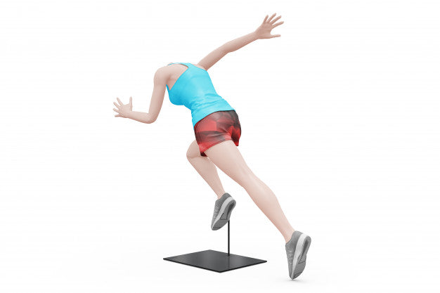 Female Sport Outfit Mock-Up Isolated Psd