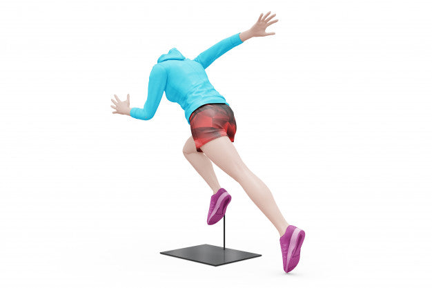 Female Sport Outfit Mock-Up Isolated Psd