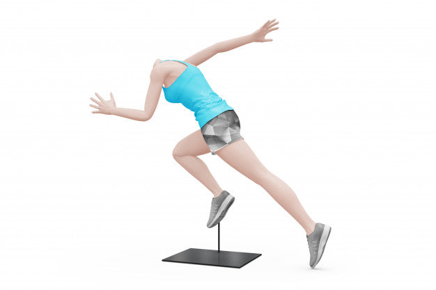 Female Sport Outfit Mock-Up Isolated Psd