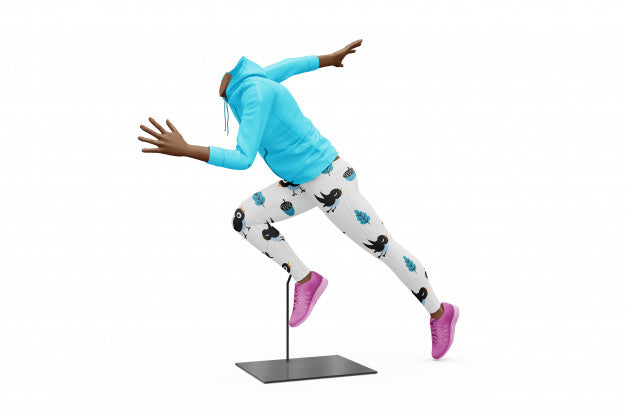 Female Sport Outfit Mock-Up Isolated Psd