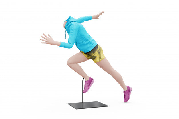 Female Sport Outfit Mock-Up Isolated Psd