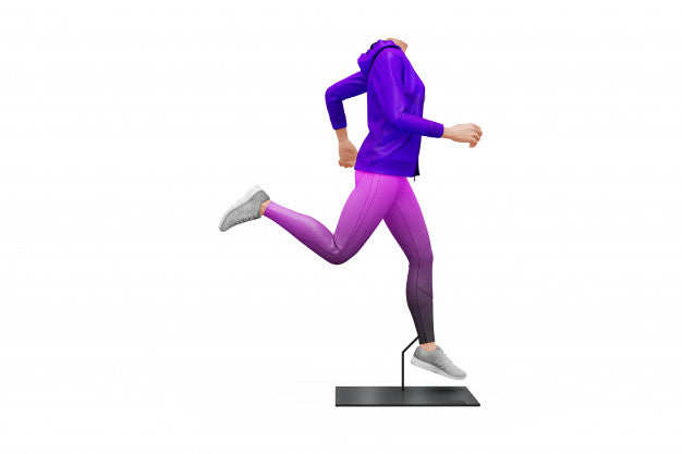 Female Sport Outfit Mock-Up Isolated Psd