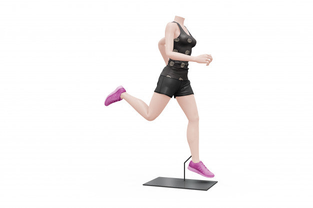 Female Sport Outfit Mock-Up Isolated Psd