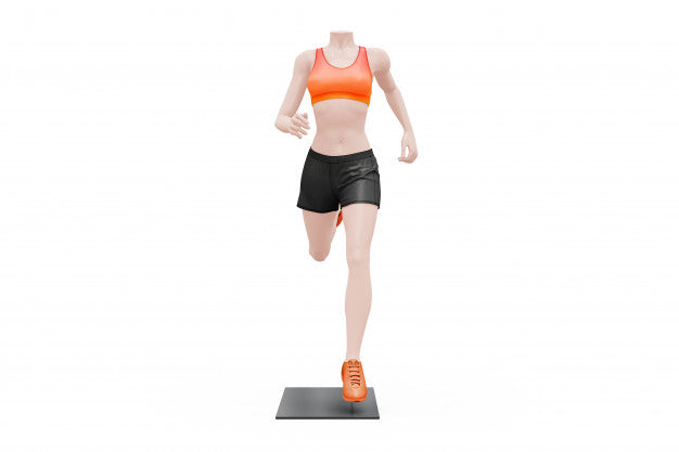 Female Sport Outfit Mock-Up Isolated Psd