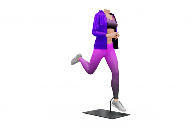 Female Sport Outfit Mock-Up Isolated Psd