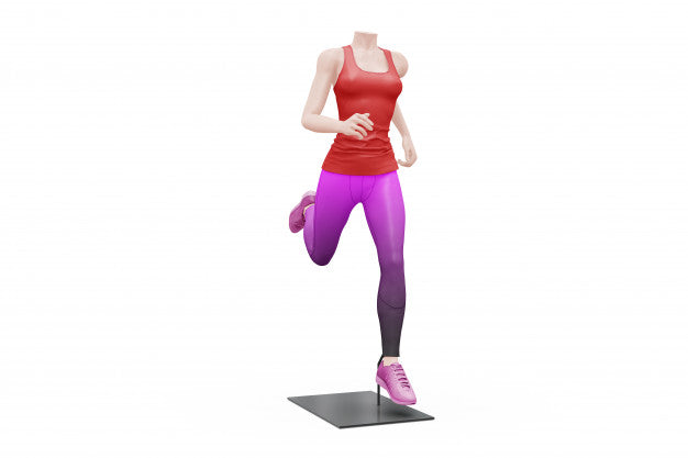 Female Sport Outfit Mock-Up Isolated Psd