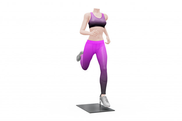 Female Sport Outfit Mock-Up Isolated Psd
