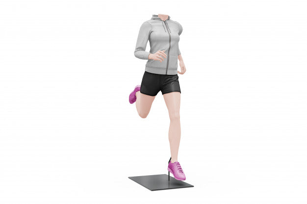 Female Sport Outfit Mock-Up Isolated Psd