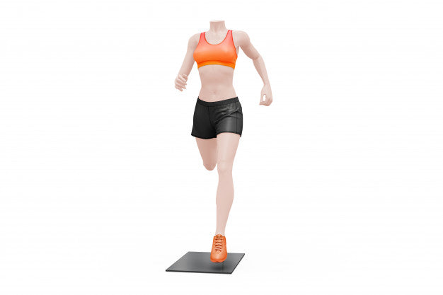 Female Sport Outfit Mock-Up Isolated Psd