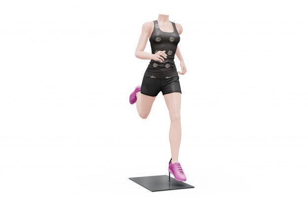 Female Sport Outfit Mock-Up Isolated Psd