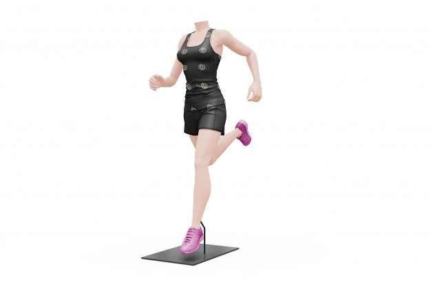 Female Sport Outfit Mock-Up Isolated Psd
