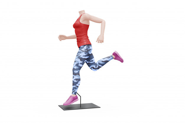 Female Sport Outfit Mock-Up Isolated Psd