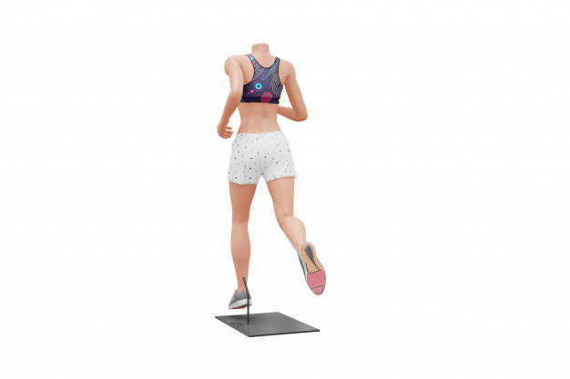 Female Sport Outfit Mock-Up Isolated Psd