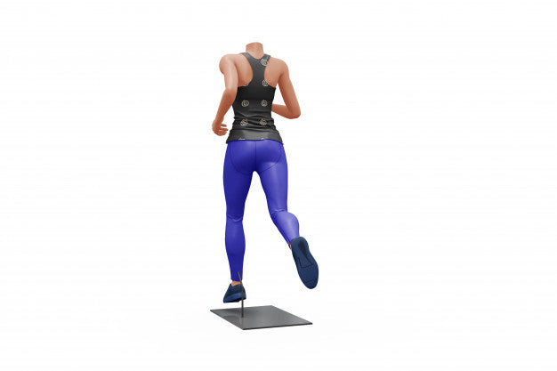 Female Sport Outfit Mock-Up Isolated Psd