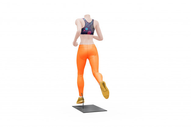 Female Sport Outfit Mock-Up Isolated Psd