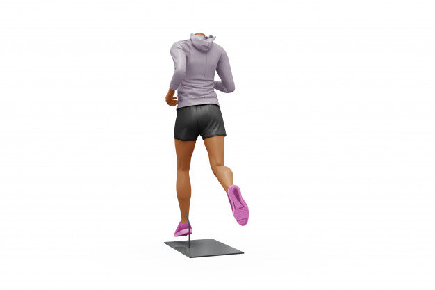 Female Sport Outfit Mock-Up Isolated Psd