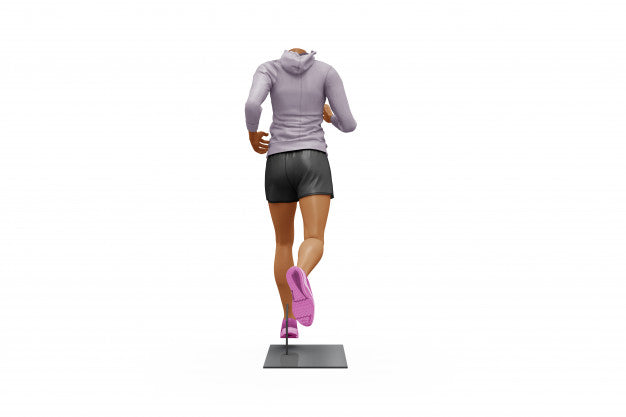 Female Sport Outfit Mock-Up Isolated Psd
