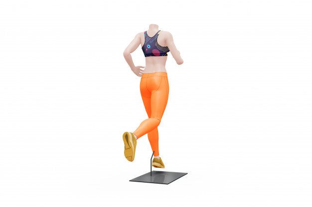 Female Sport Outfit Mock-Up Isolated Psd