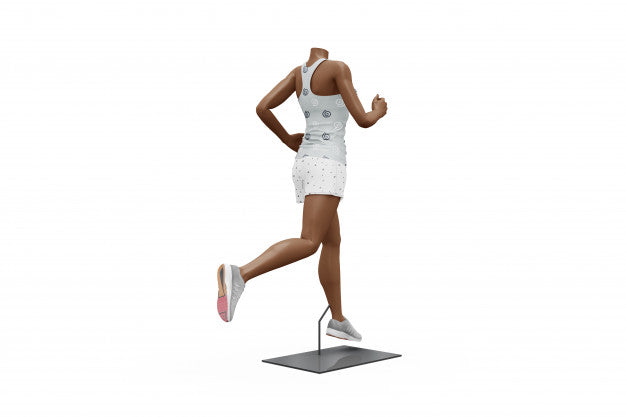 Female Sport Outfit Mock-Up Isolated Psd