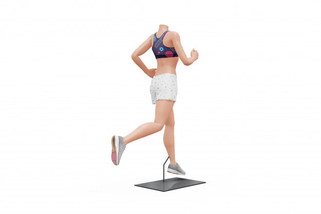 Female Sport Outfit Mock-Up Isolated Psd