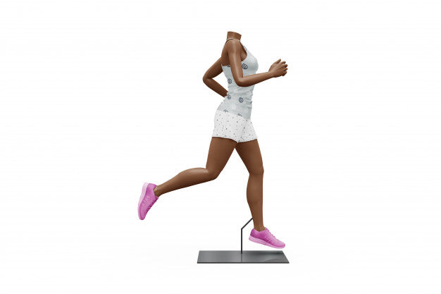 Female Sport Outfit Mock-Up Isolated Psd