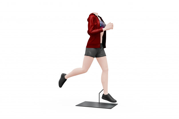 Female Sport Outfit Mock-Up Isolated Psd