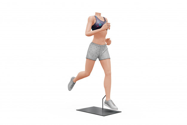 Female Sport Outfit Mock-Up Isolated Psd