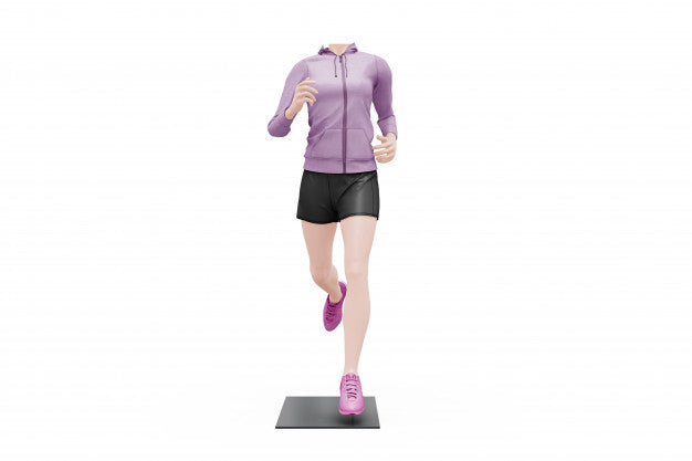 Female Sport Outfit Mock-Up Isolated Psd