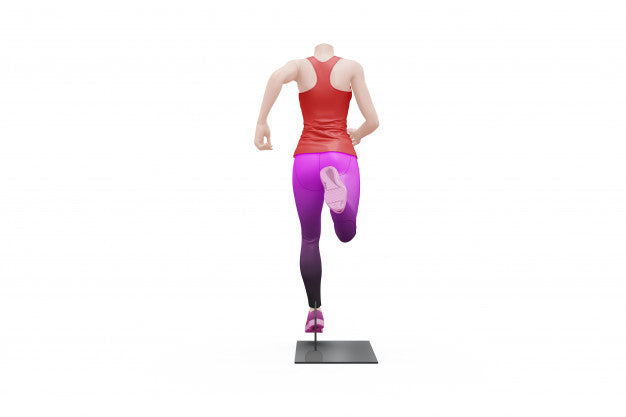Female Sport Outfit Mock-Up Isolated Psd