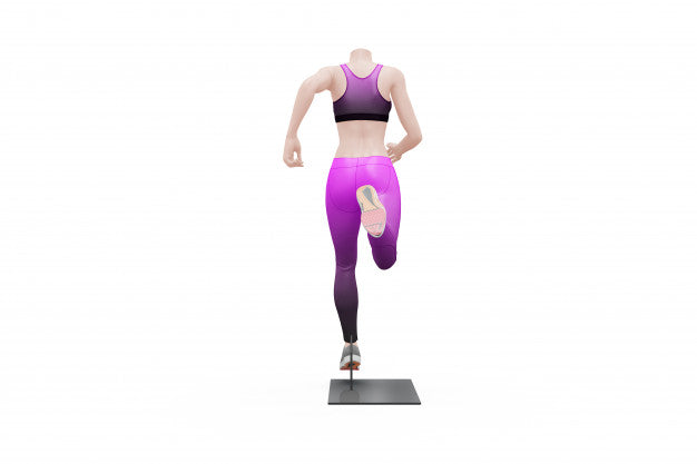 Female Sport Outfit Mock-Up Isolated Psd